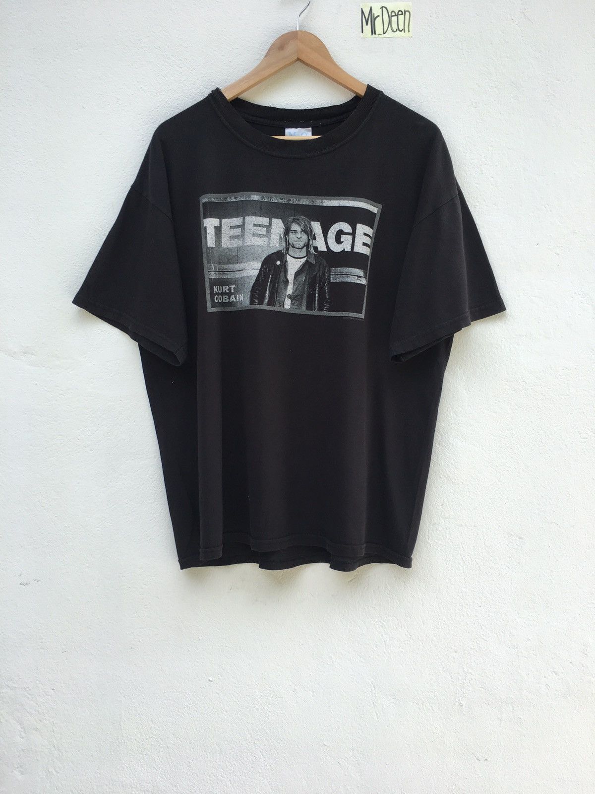 image of Band Tees x Kurt Cobain Vintage Kurt Cobain T-Shirt Copyright 2002 in Black, Men's (Size Large)