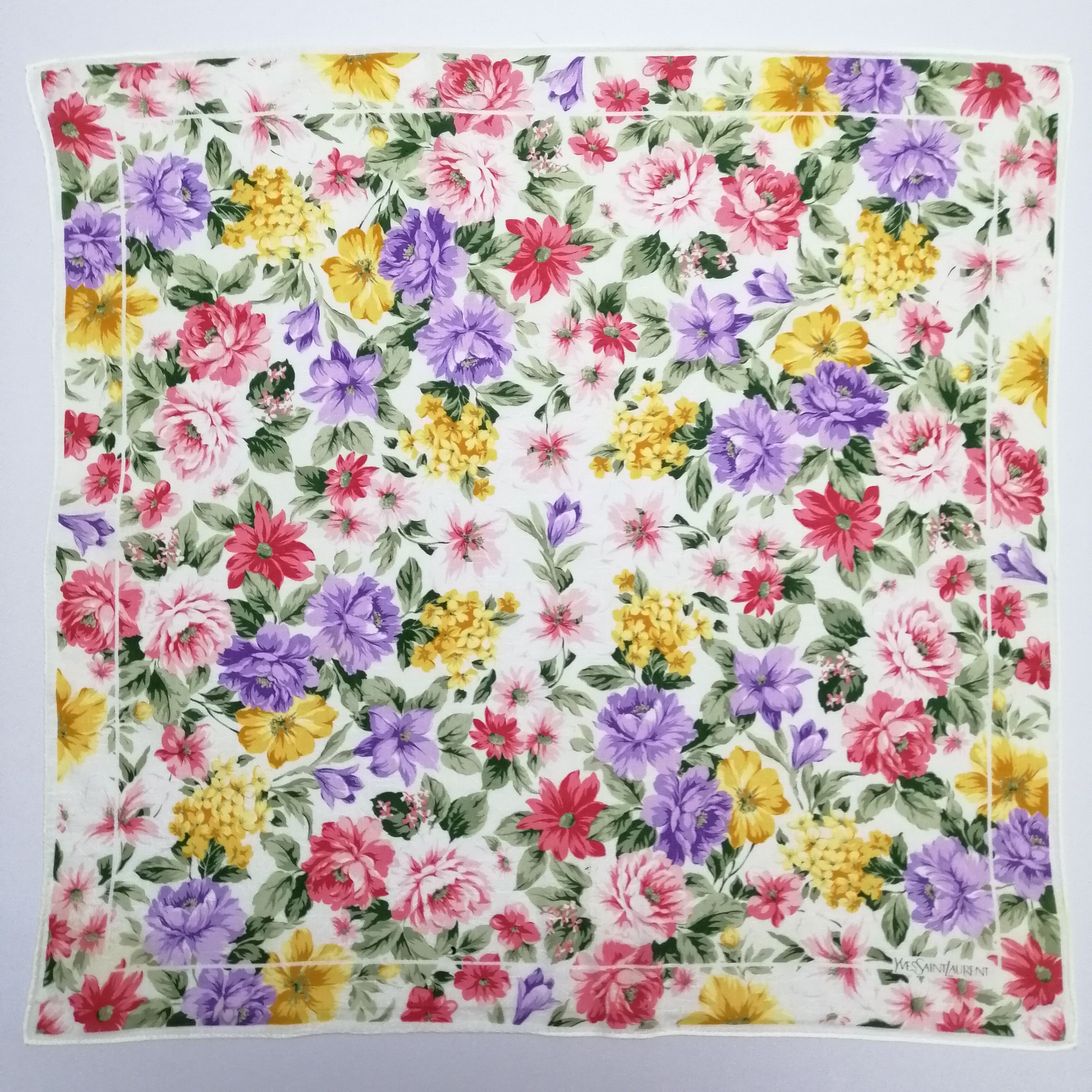 Vintage × Yves Saint Laurent Vintage Yves Saint Laurent Handkerchief/Neckerchief-KD2229 Size ONE SIZE - 2 Thumbnail