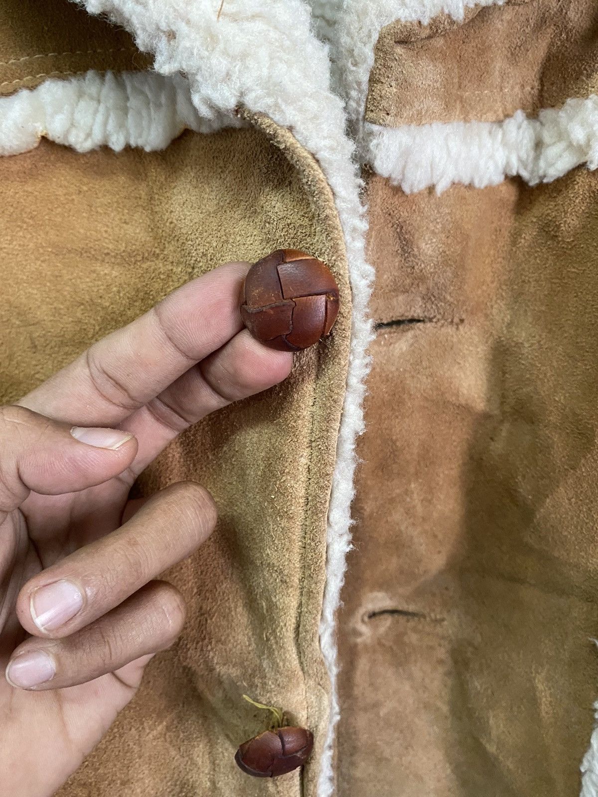 Genuine Leather × Sears × Vintage Sears Sherpa Leather Jacket Vintage Handmade by Merit Store Size US L / EU 52-54 / 3 - 6 Thumbnail