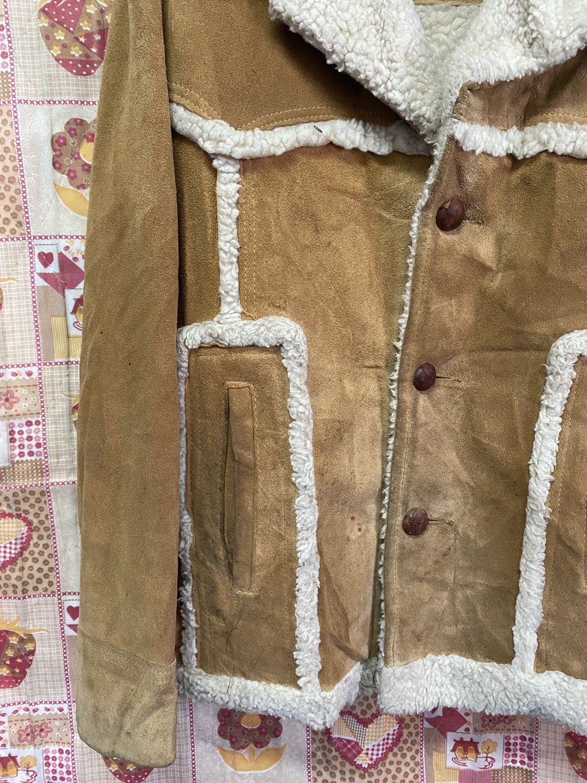 Genuine Leather × Sears × Vintage Sears Sherpa Leather Jacket Vintage Handmade by Merit Store Size US L / EU 52-54 / 3 - 2 Thumbnail