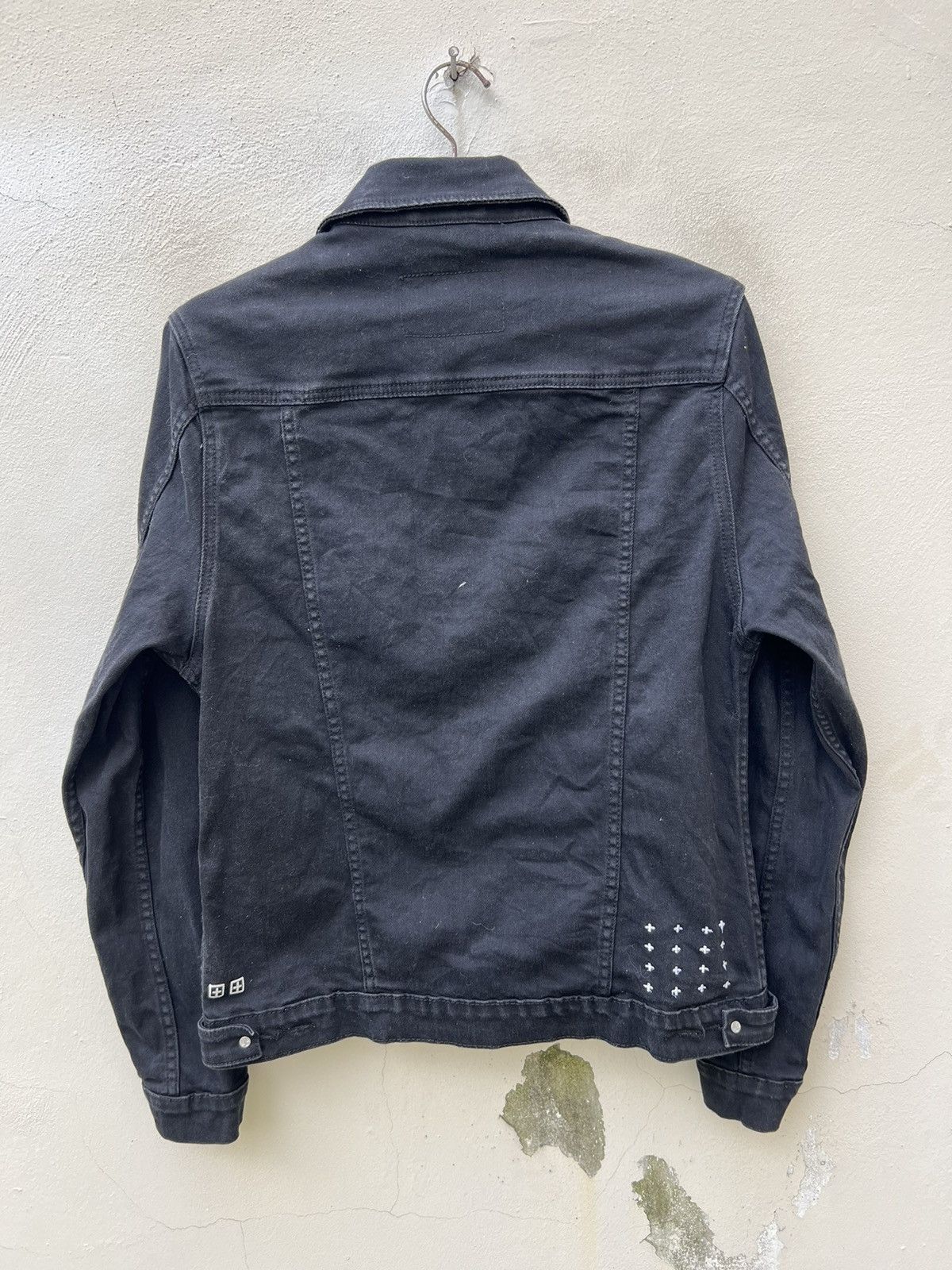 Ksubi Ksubi Laid Black Denim Stretch Classic Jacket Size US M / EU 48-50 / 2 - 12 Thumbnail