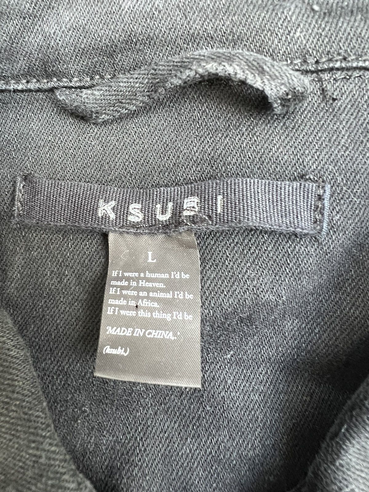 Ksubi Ksubi Laid Black Denim Stretch Classic Jacket Size US M / EU 48-50 / 2 - 17 Thumbnail