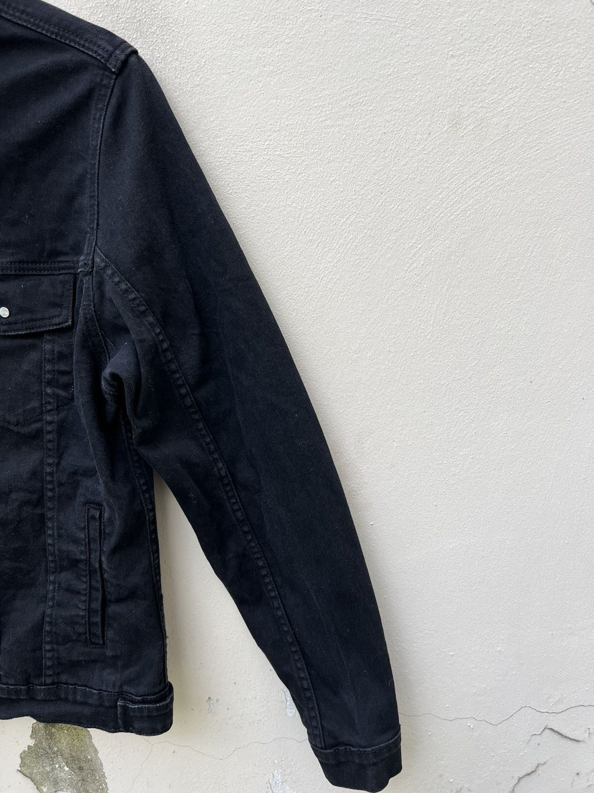 Ksubi Ksubi Laid Black Denim Stretch Classic Jacket Size US M / EU 48-50 / 2 - 10 Thumbnail