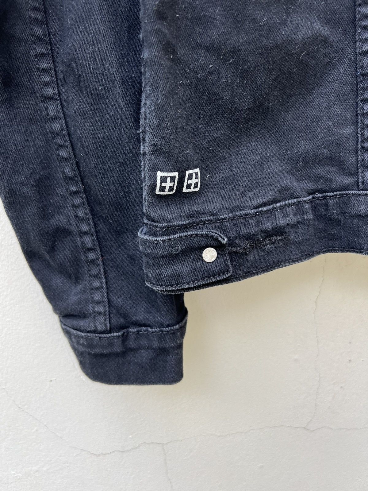 Ksubi Ksubi Laid Black Denim Stretch Classic Jacket Size US M / EU 48-50 / 2 - 14 Thumbnail