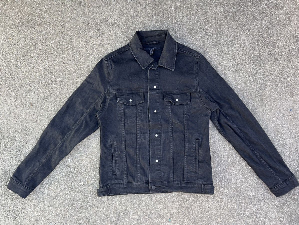 Ksubi Ksubi Laid Black Denim Stretch Classic Jacket Size US M / EU 48-50 / 2 - 1 Thumbnail