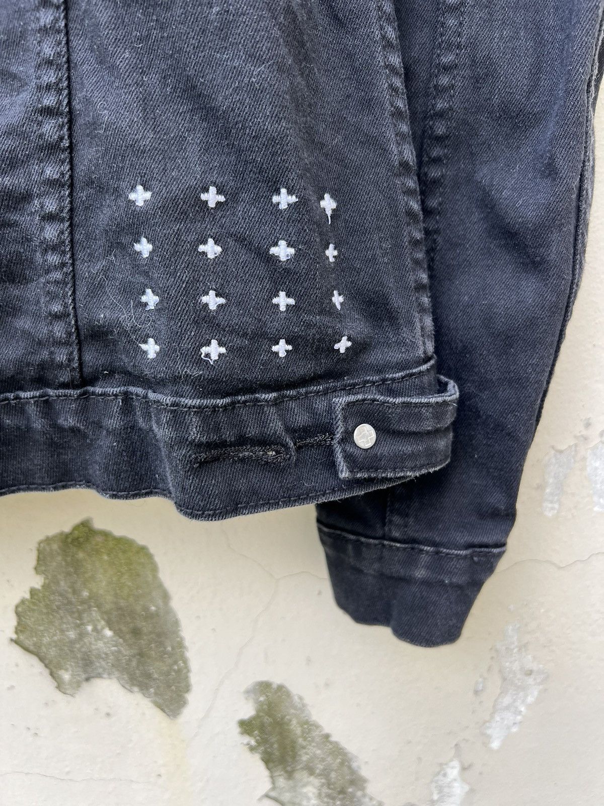 Ksubi Ksubi Laid Black Denim Stretch Classic Jacket Size US M / EU 48-50 / 2 - 13 Thumbnail