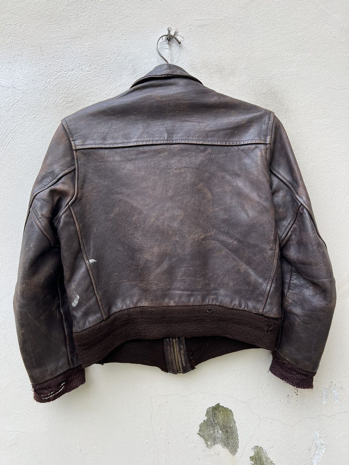 Vintage 40s Top Notch Sportswear Trashed Patina Horsehide Leather Size US M / EU 48-50 / 2 - 17 Thumbnail