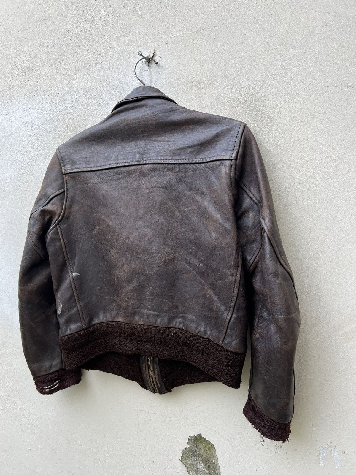 Vintage 40s Top Notch Sportswear Trashed Patina Horsehide Leather Size US M / EU 48-50 / 2 - 22 Thumbnail