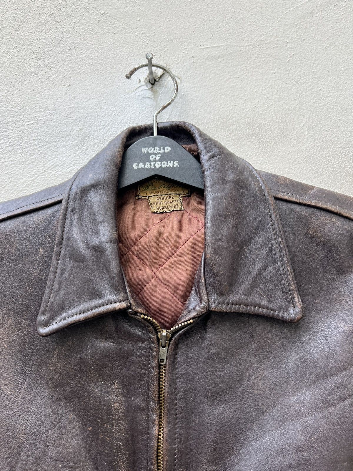 Vintage 40s Top Notch Sportswear Trashed Patina Horsehide Leather Size US M / EU 48-50 / 2 - 13 Thumbnail