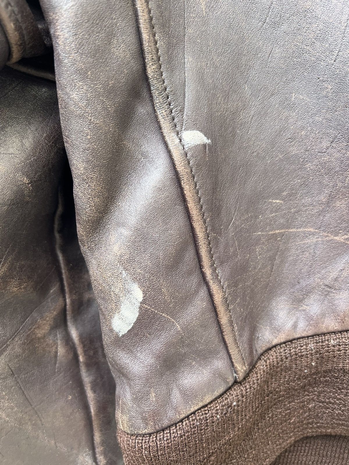 Vintage 40s Top Notch Sportswear Trashed Patina Horsehide Leather Size US M / EU 48-50 / 2 - 20 Thumbnail