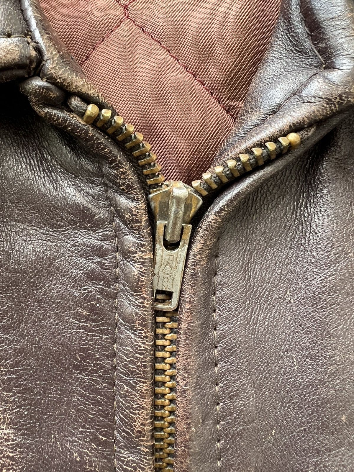 Vintage 40s Top Notch Sportswear Trashed Patina Horsehide Leather Size US M / EU 48-50 / 2 - 14 Thumbnail