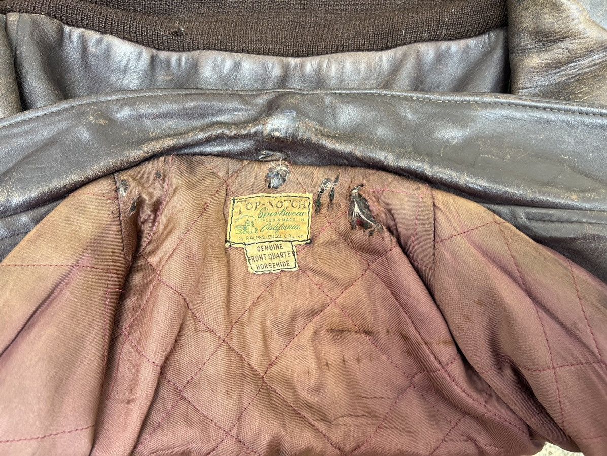 Vintage 40s Top Notch Sportswear Trashed Patina Horsehide Leather Size US M / EU 48-50 / 2 - 25 Thumbnail