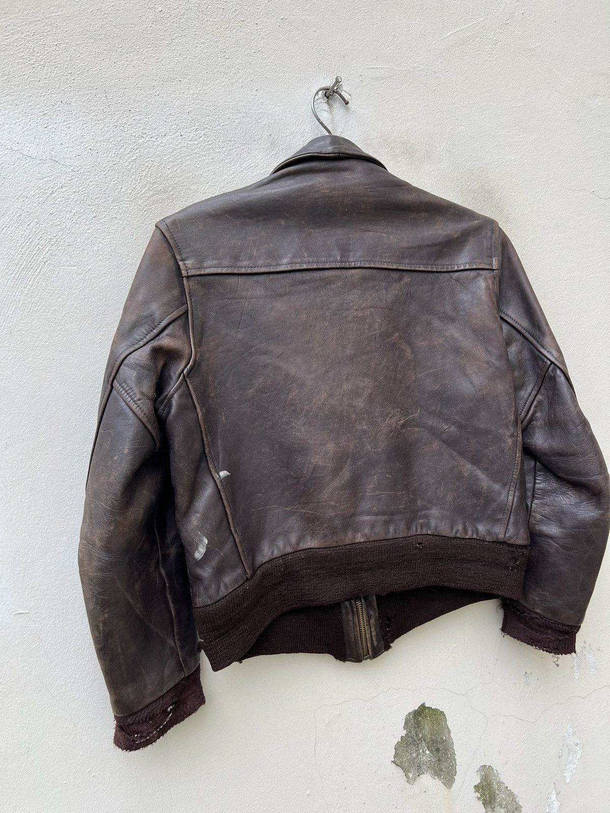 Vintage 40s Top Notch Sportswear Trashed Patina Horsehide Leather Size US M / EU 48-50 / 2 - 21 Thumbnail