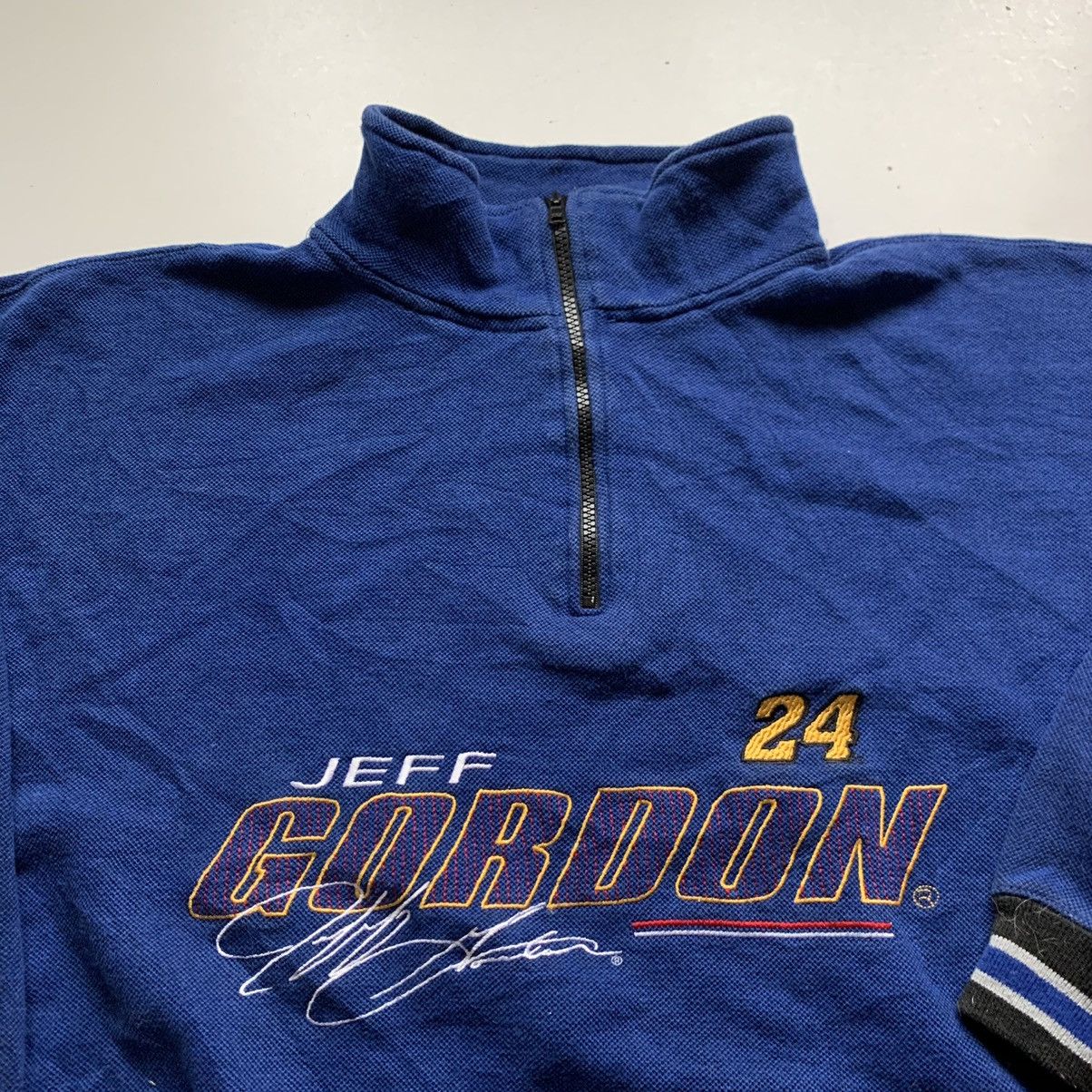 NASCAR Vintage 90s Jeff Gordon NASCAR Embroidered Zip Up Sweater Size US XL / EU 56 / 4 - 2 Thumbnail