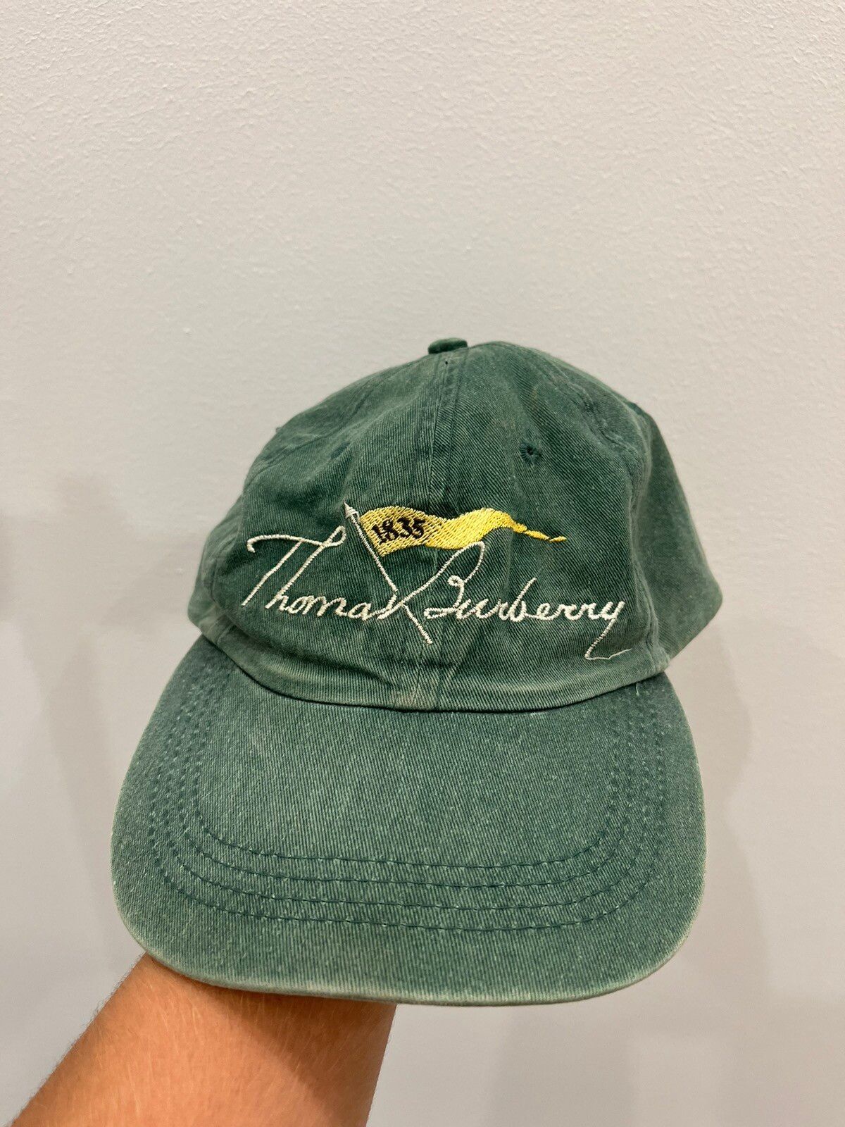 Pre-owned Burberry Vintage Thomas  Cap In Green
