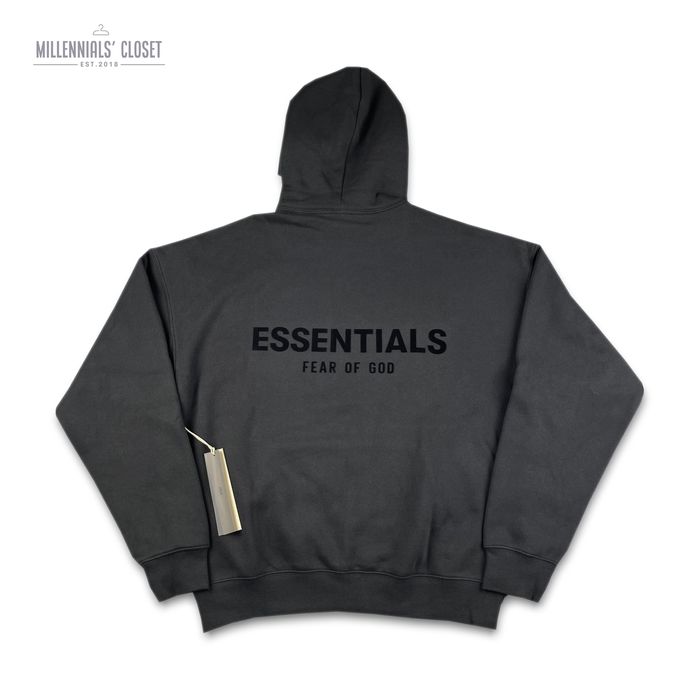 Pacsun Fear of God Essentials Hoodie Stretch Limo SS22 size XS | Grailed