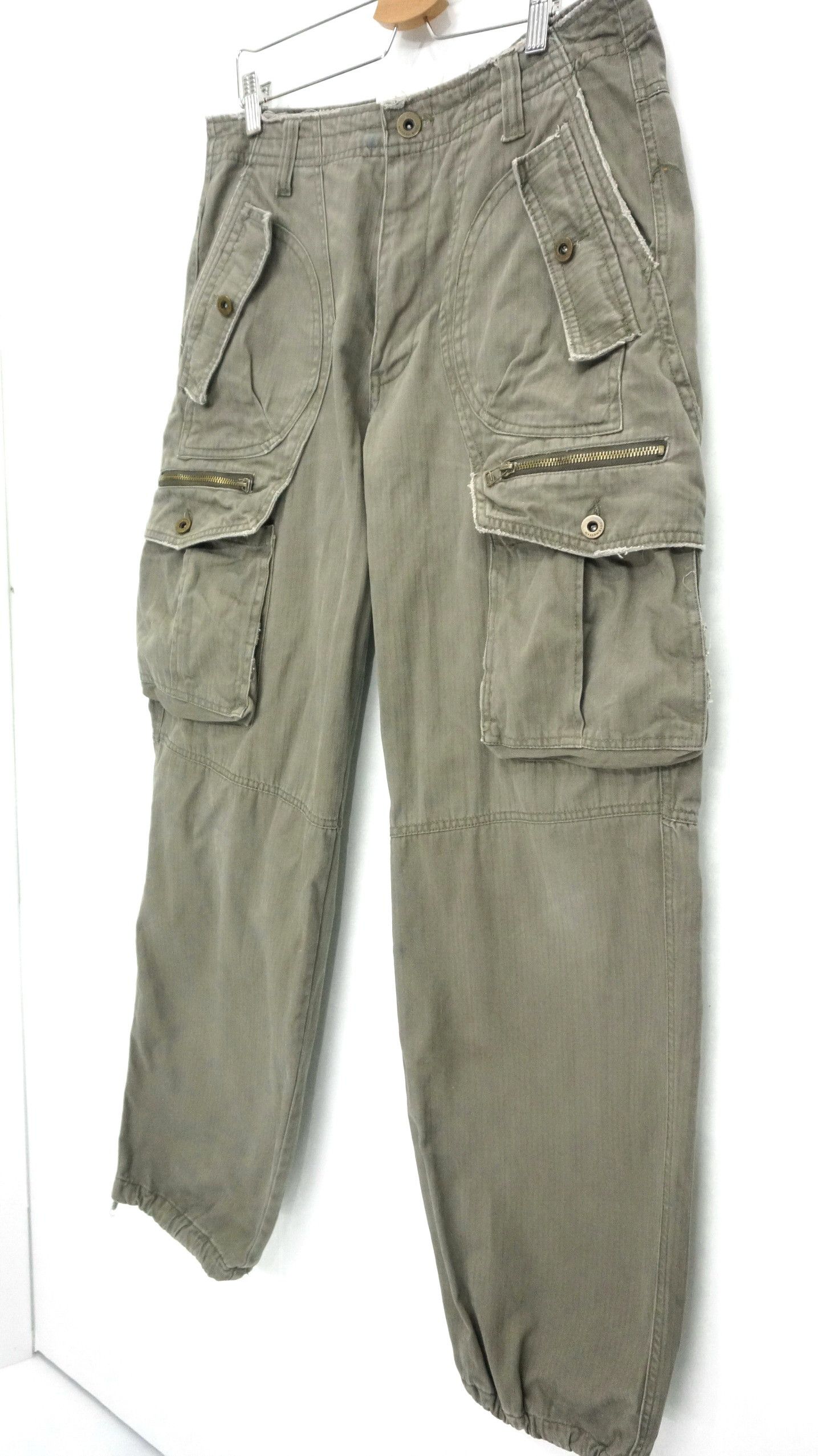 image of Vintage Japan Massambasic Military Worn Cargo in Dusty Olive, Men's (Size 34)
