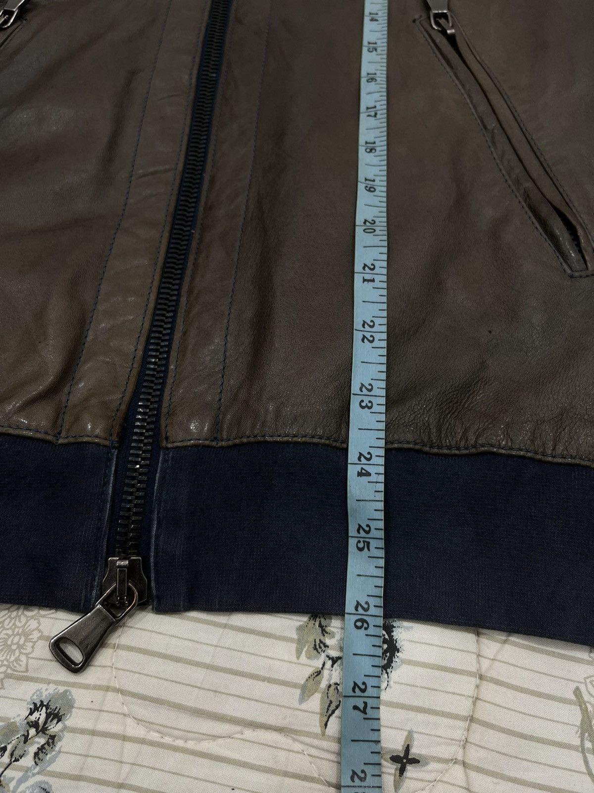 Designer B7. MARCELLO PAMPALONI HOODIE LEATHER JACKET Size US S / EU 44-46 / 1 - 12 Thumbnail