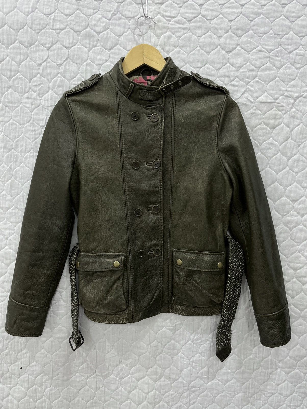 Pringle Of Scotland A. PRINGLE OF SCOTLAND LEATHER BELTING JACKET JACKET Size L / US 10 / IT 46 - 1 Thumbnail