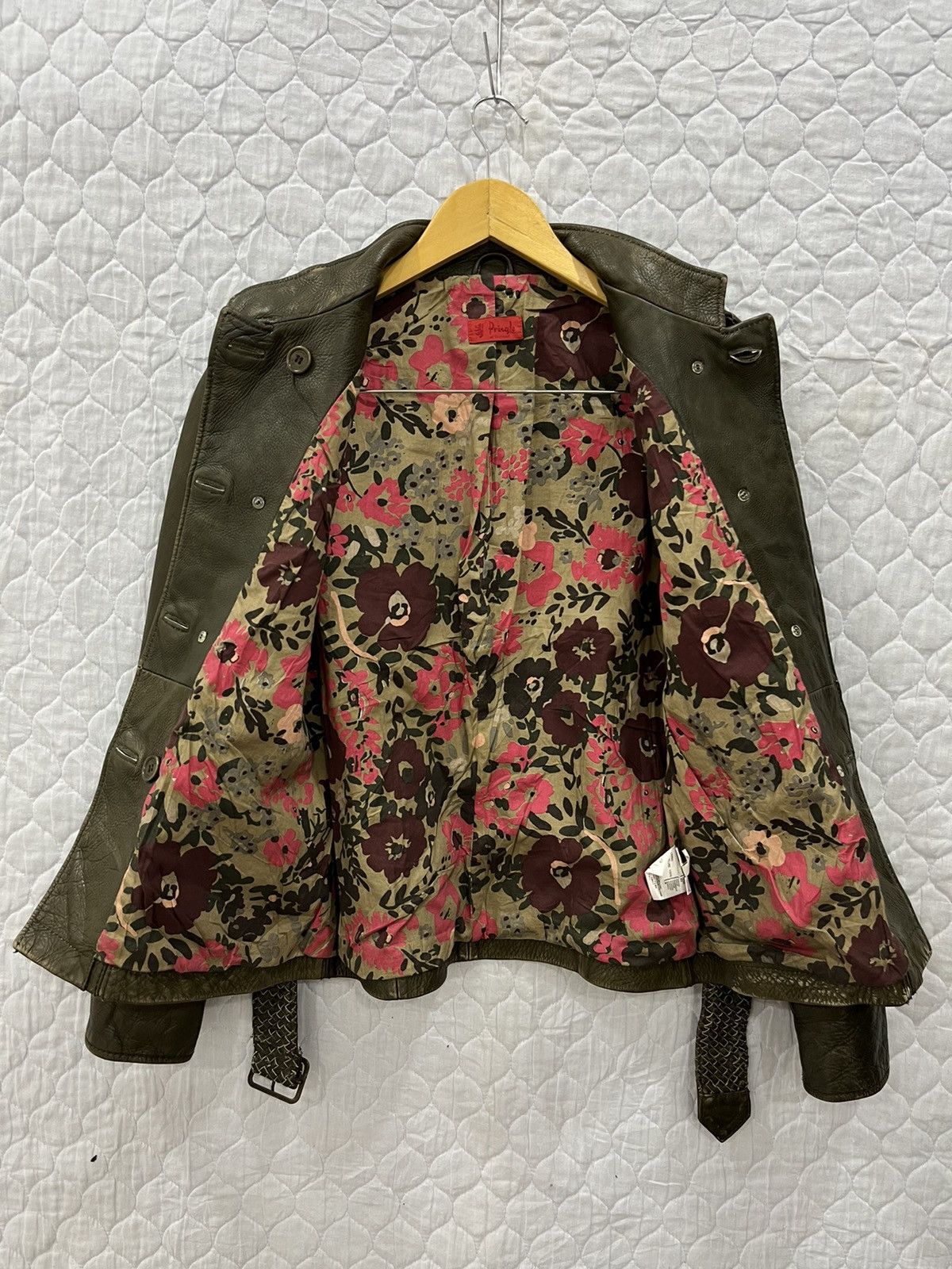 Pringle Of Scotland A. PRINGLE OF SCOTLAND LEATHER BELTING JACKET JACKET Size L / US 10 / IT 46 - 6 Thumbnail
