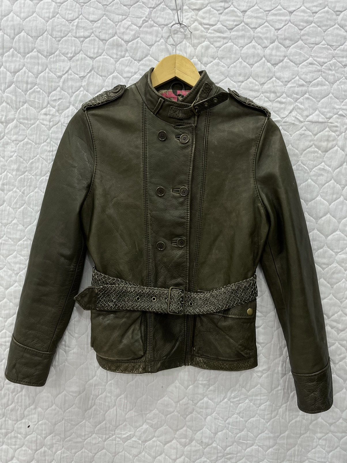 Pringle Of Scotland A. PRINGLE OF SCOTLAND LEATHER BELTING JACKET JACKET Size L / US 10 / IT 46 - 2 Thumbnail