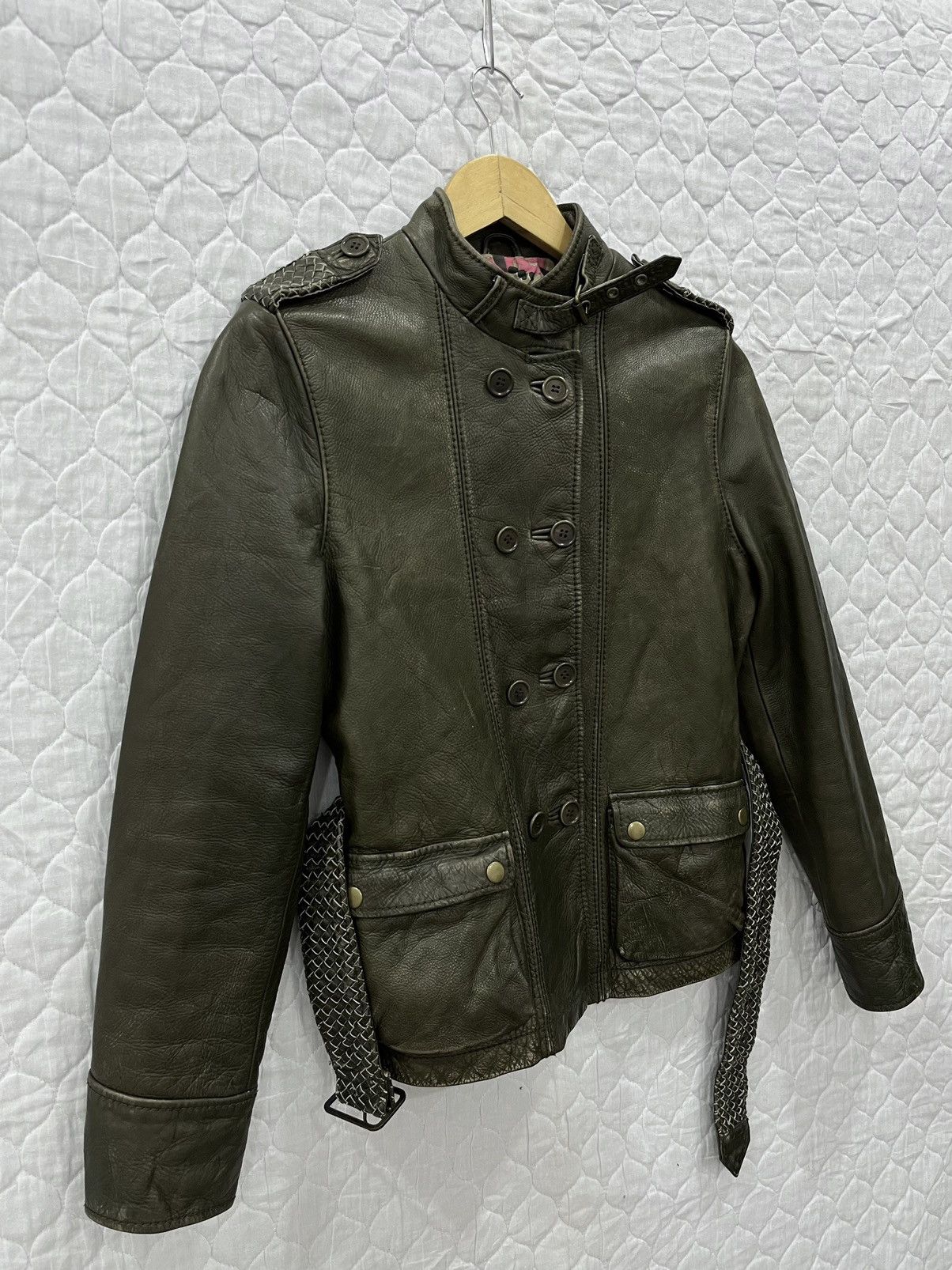 Pringle Of Scotland A. PRINGLE OF SCOTLAND LEATHER BELTING JACKET JACKET Size L / US 10 / IT 46 - 3 Thumbnail