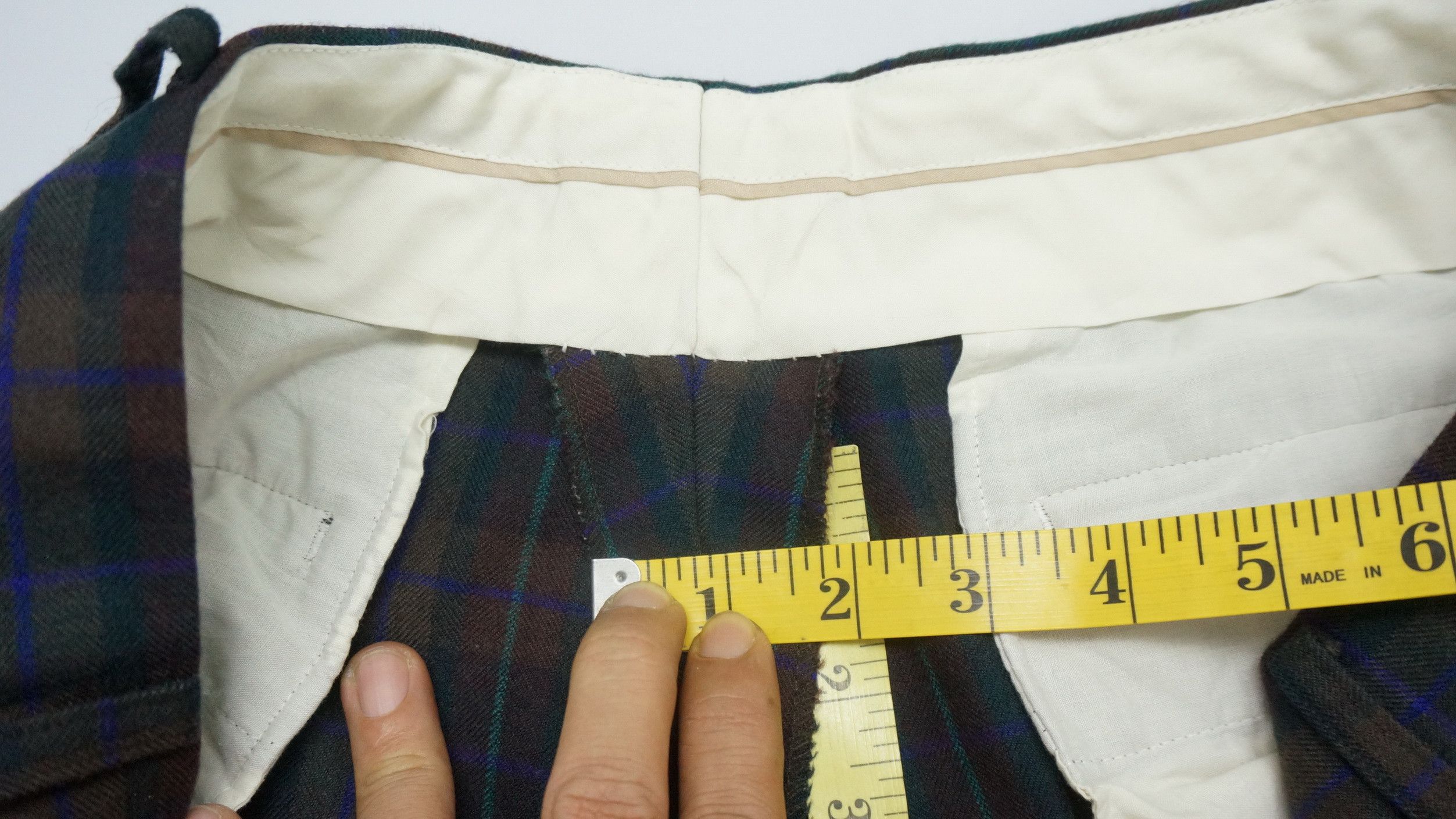 Japanese Brand Vtg Japan GREEN SPORT CLASSIC Wool Plaid Trouser Pants Size US 34 / EU 50 - 18 Thumbnail