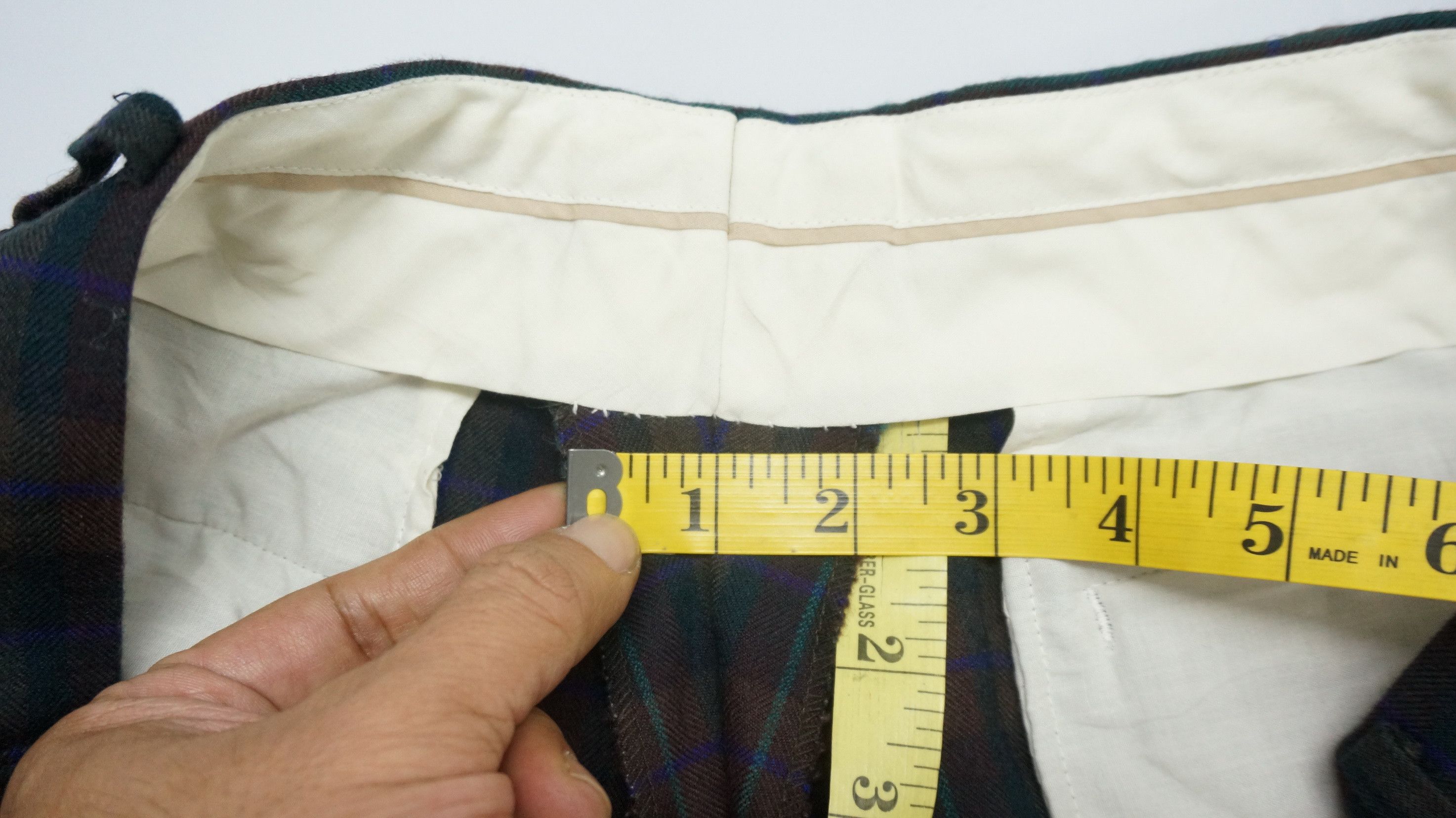 Japanese Brand Vtg Japan GREEN SPORT CLASSIC Wool Plaid Trouser Pants Size US 34 / EU 50 - 17 Thumbnail