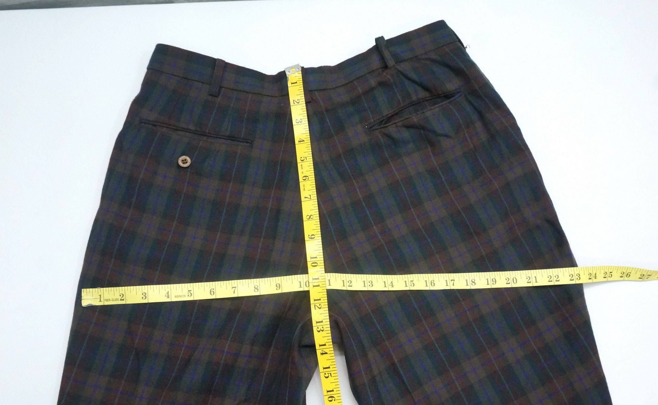 Japanese Brand Vtg Japan GREEN SPORT CLASSIC Wool Plaid Trouser Pants Size US 34 / EU 50 - 12 Thumbnail