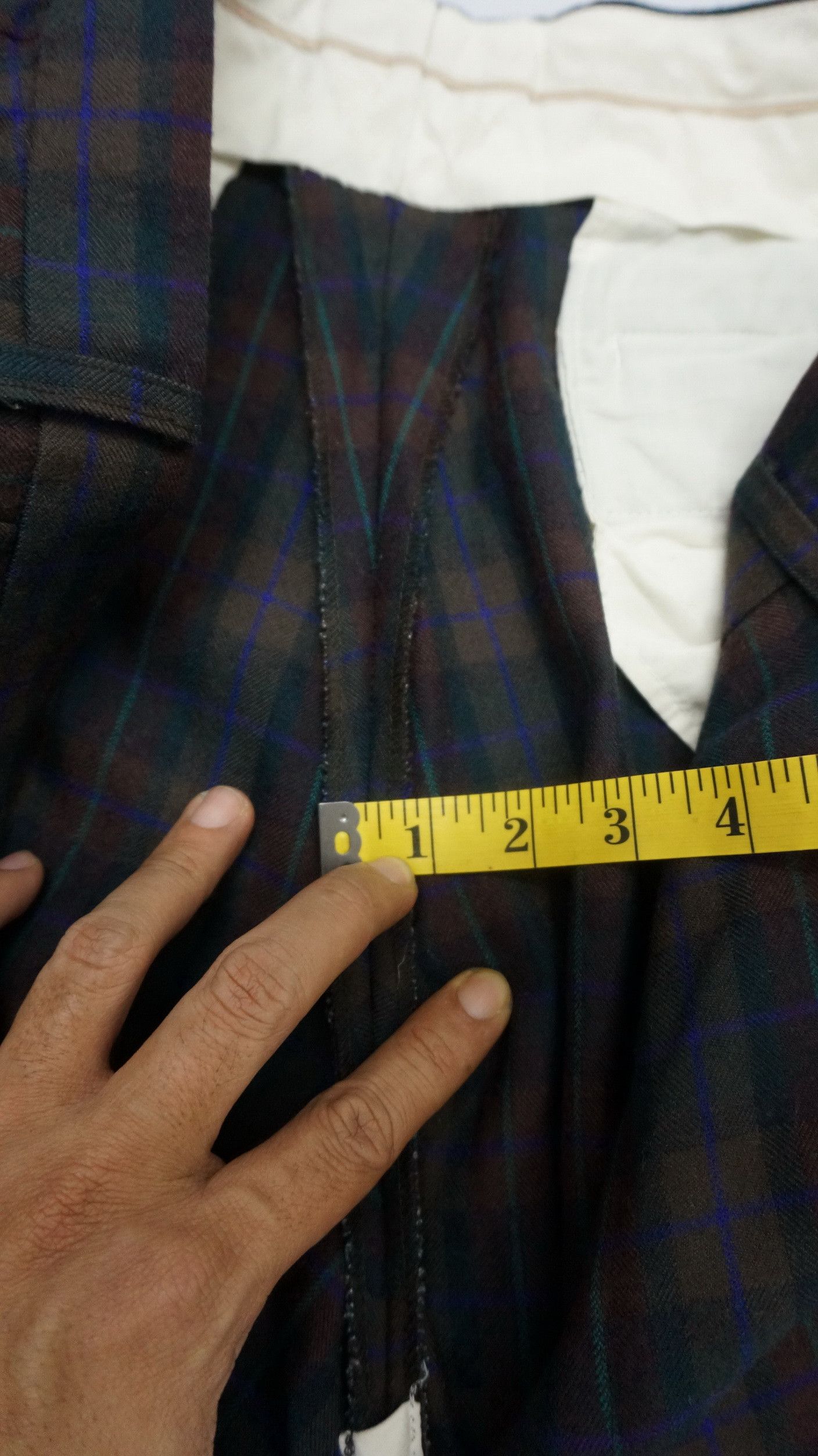 Japanese Brand Vtg Japan GREEN SPORT CLASSIC Wool Plaid Trouser Pants Size US 34 / EU 50 - 19 Thumbnail
