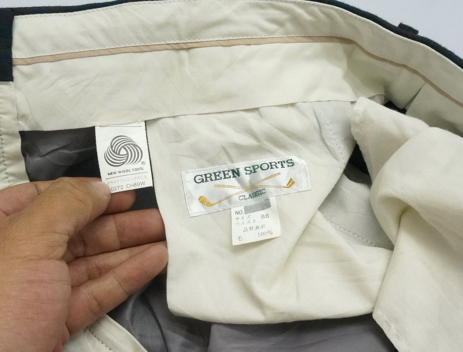 Japanese Brand Vtg Japan GREEN SPORT CLASSIC Wool Plaid Trouser Pants Size US 34 / EU 50 - 14 Thumbnail