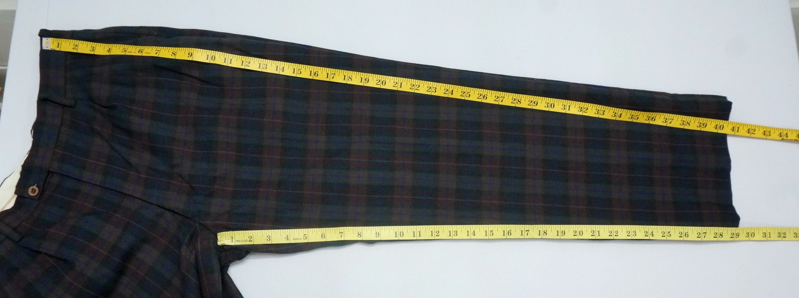 Japanese Brand Vtg Japan GREEN SPORT CLASSIC Wool Plaid Trouser Pants Size US 34 / EU 50 - 9 Thumbnail
