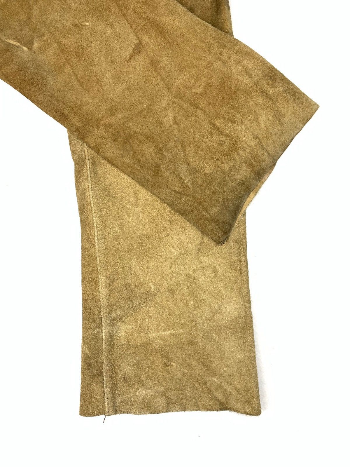 Kadoya 🔥Vintage Suede Leather Heavy Trousers Pants Size US 27 - 8 Thumbnail
