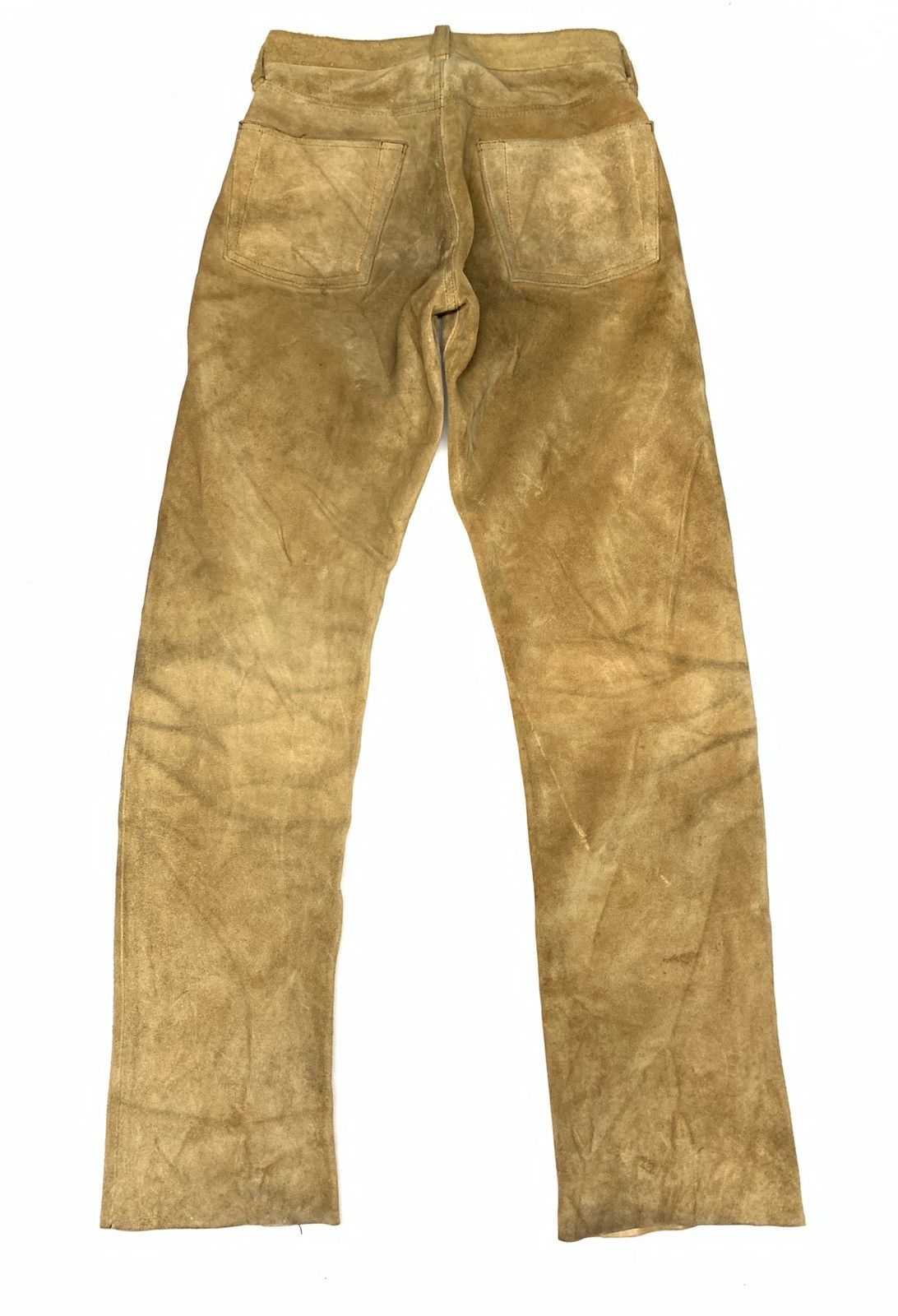 Kadoya 🔥Vintage Suede Leather Heavy Trousers Pants Size US 27 - 6 Thumbnail
