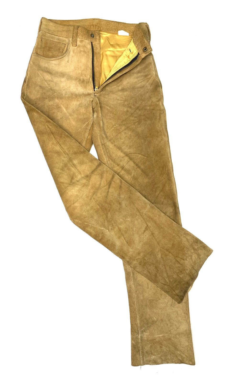 Kadoya 🔥Vintage Suede Leather Heavy Trousers Pants Size US 27 - 4 Thumbnail