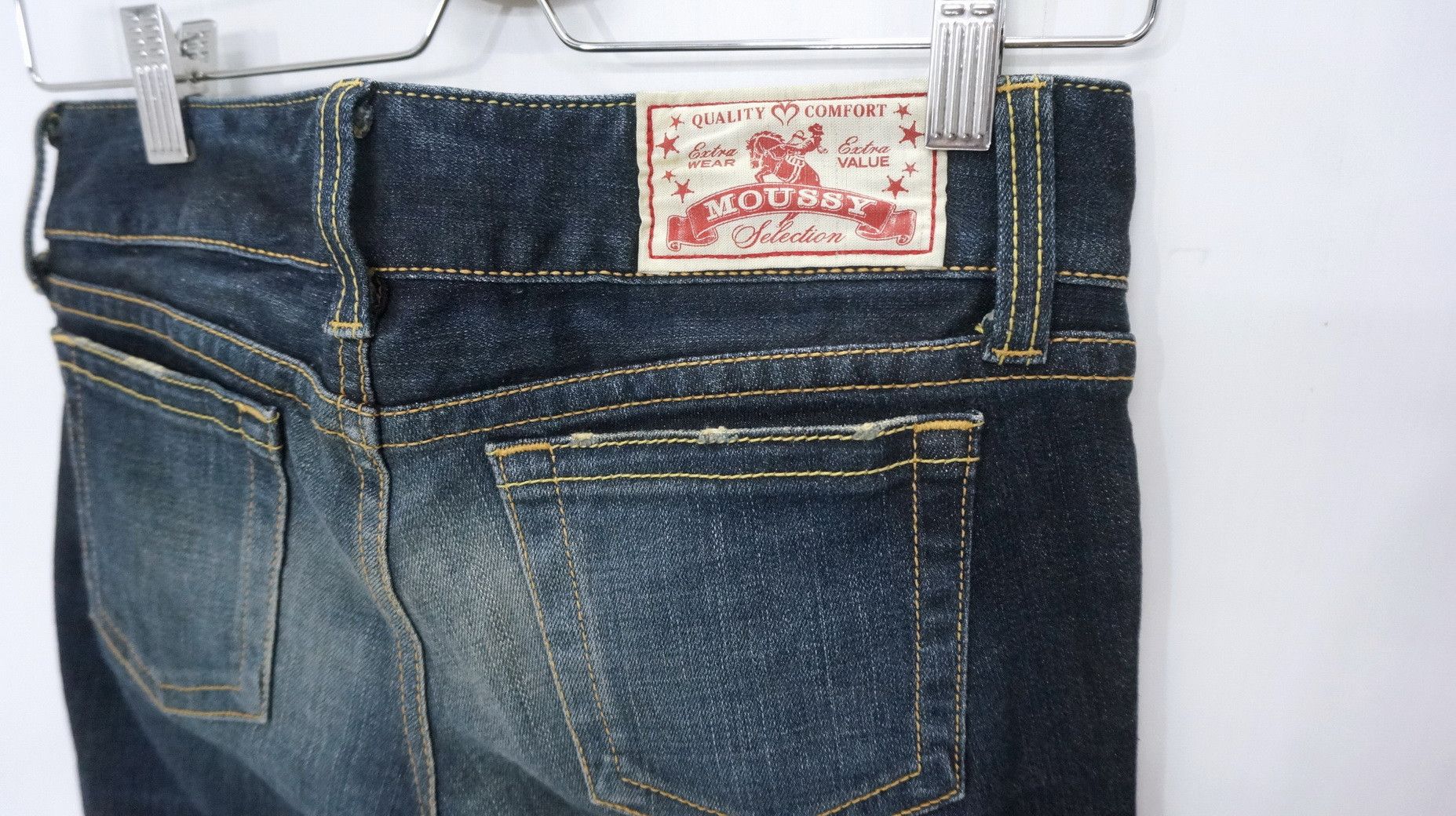 MOUSSY Flare Vtg MOUSSY Selection Japan Indigo Skinny Womens Jeans Size 30" / US 8 / IT 44 - 6 Thumbnail