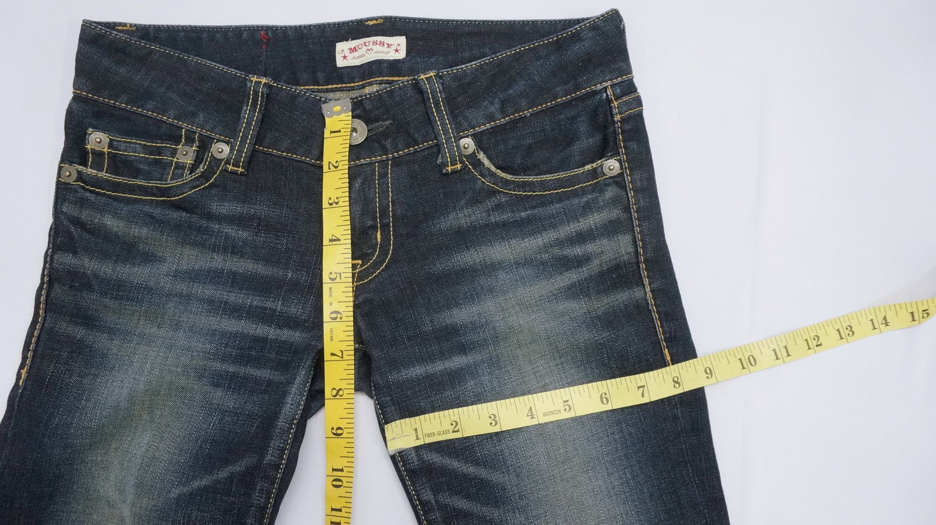 MOUSSY Flare Vtg MOUSSY Selection Japan Indigo Skinny Womens Jeans Size 30" / US 8 / IT 44 - 14 Thumbnail