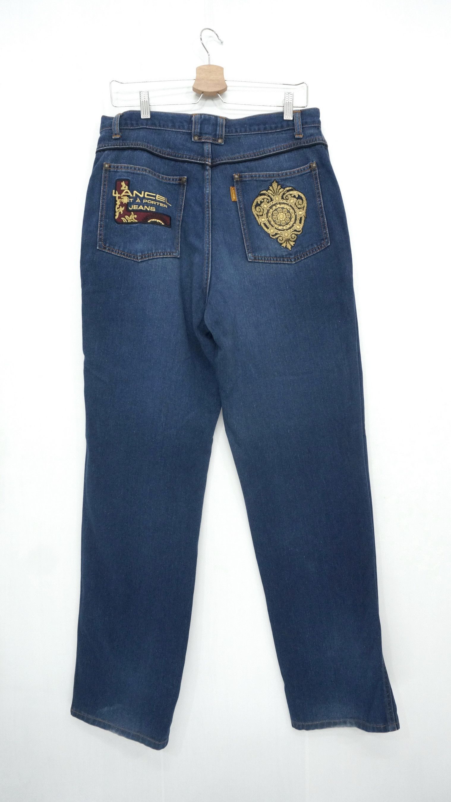 Vintage Vintage LANCEL PARIS PRET A PORTER High Waist Soft Denim Size US 33 - 1 Thumbnail