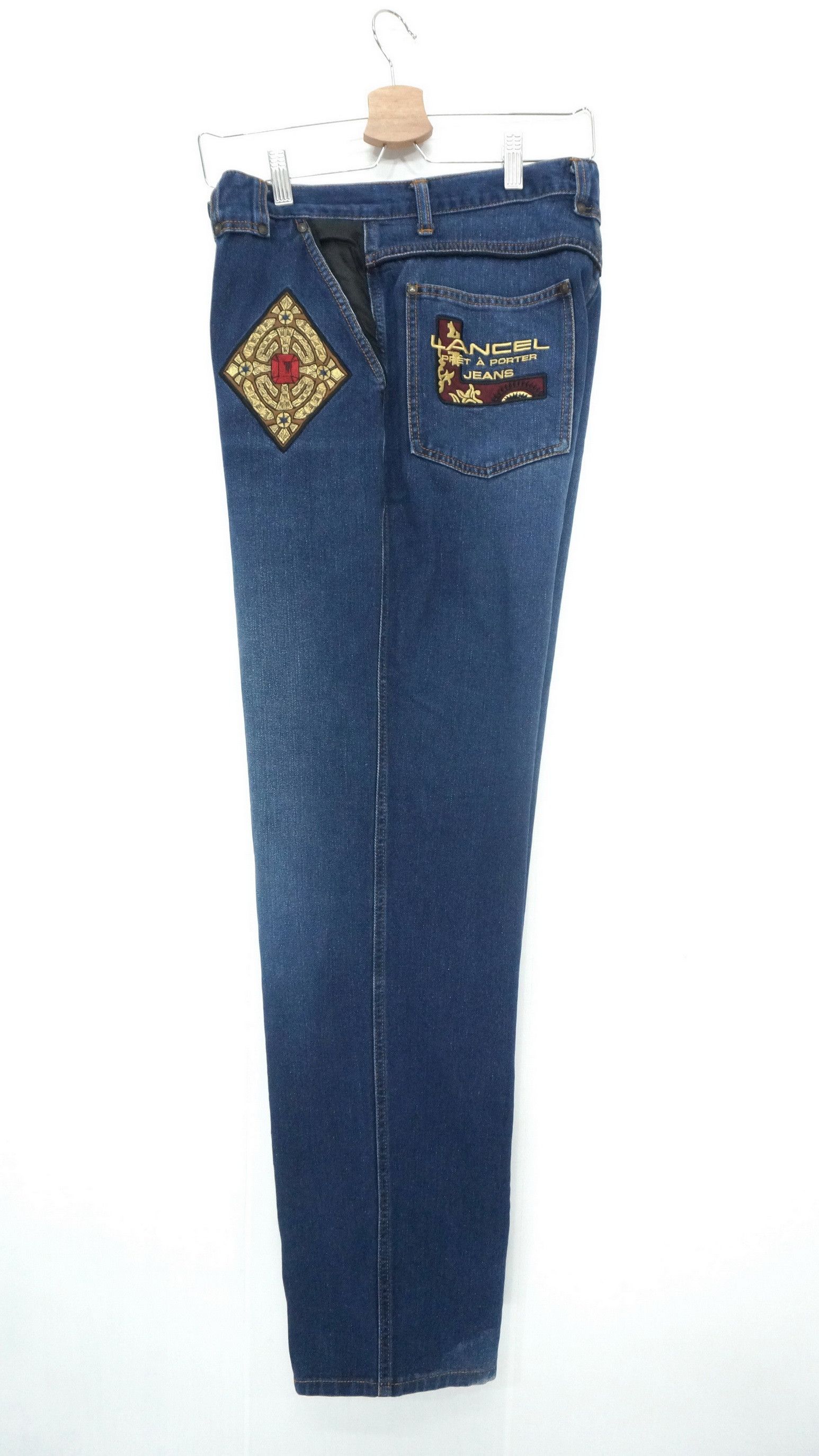 Vintage Vintage LANCEL PARIS PRET A PORTER High Waist Soft Denim Size US 33 - 3 Thumbnail