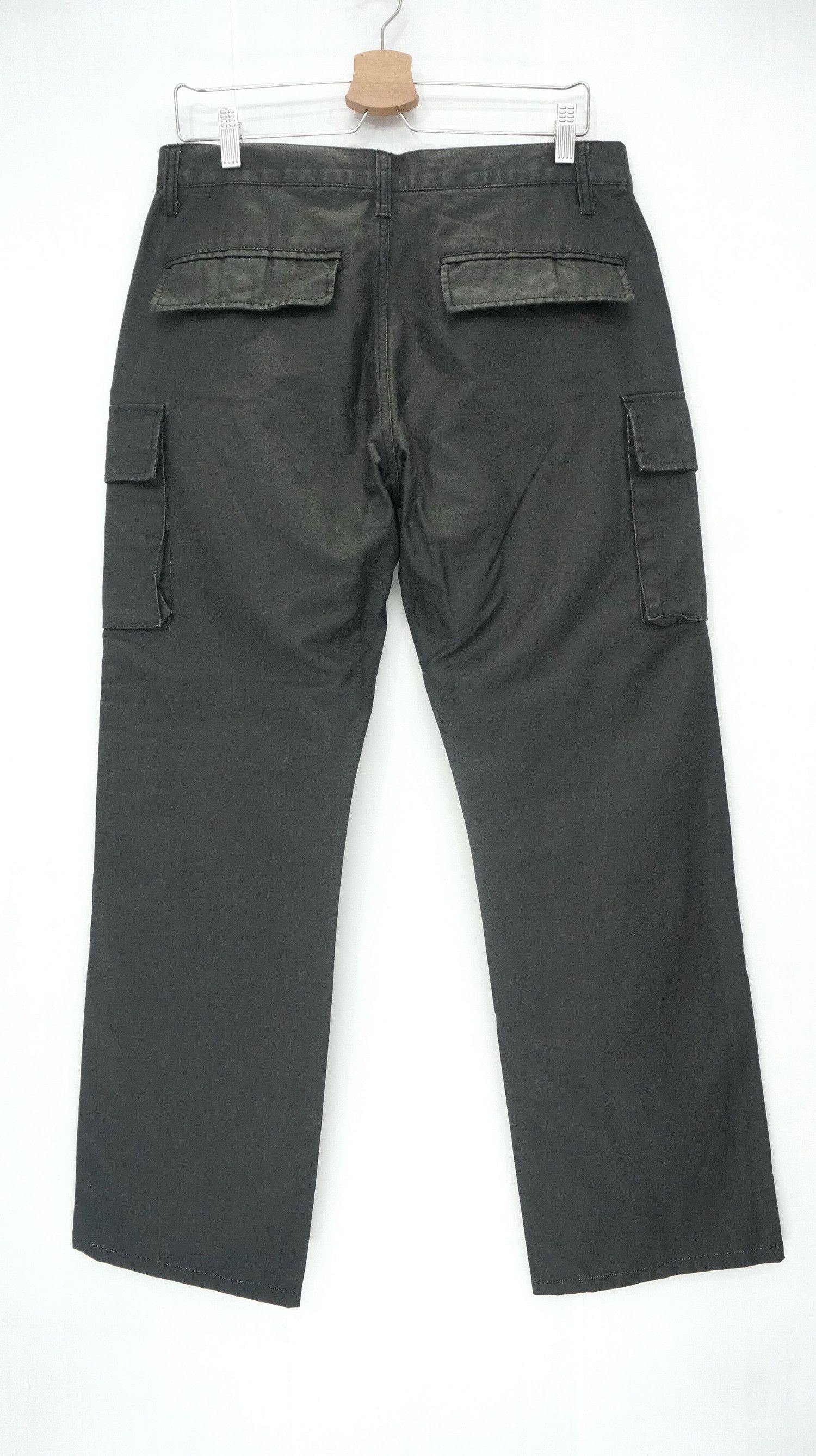 Japanese Brand Vintage OLEEG Japan Faded Waxed Worn Out Cargo Pants Size US 33 - 2 Thumbnail