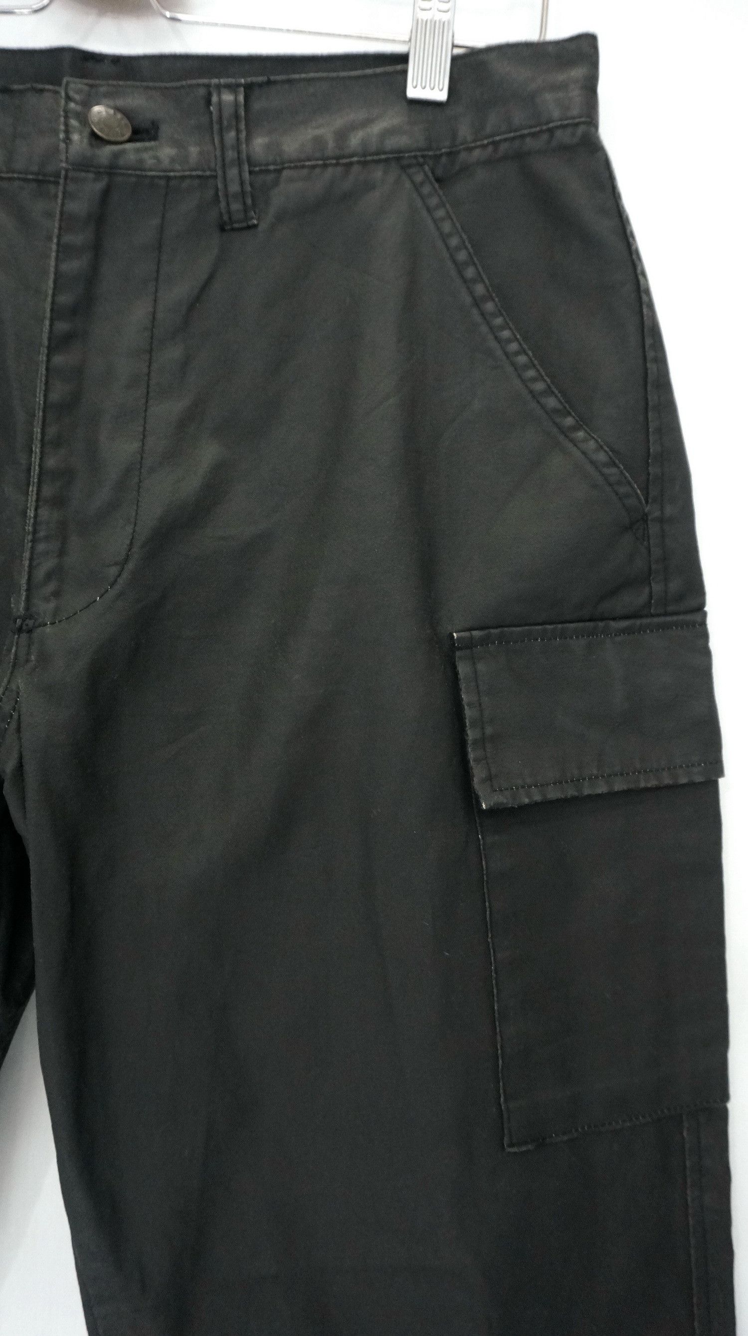 Japanese Brand Vintage OLEEG Japan Faded Waxed Worn Out Cargo Pants Size US 33 - 5 Thumbnail