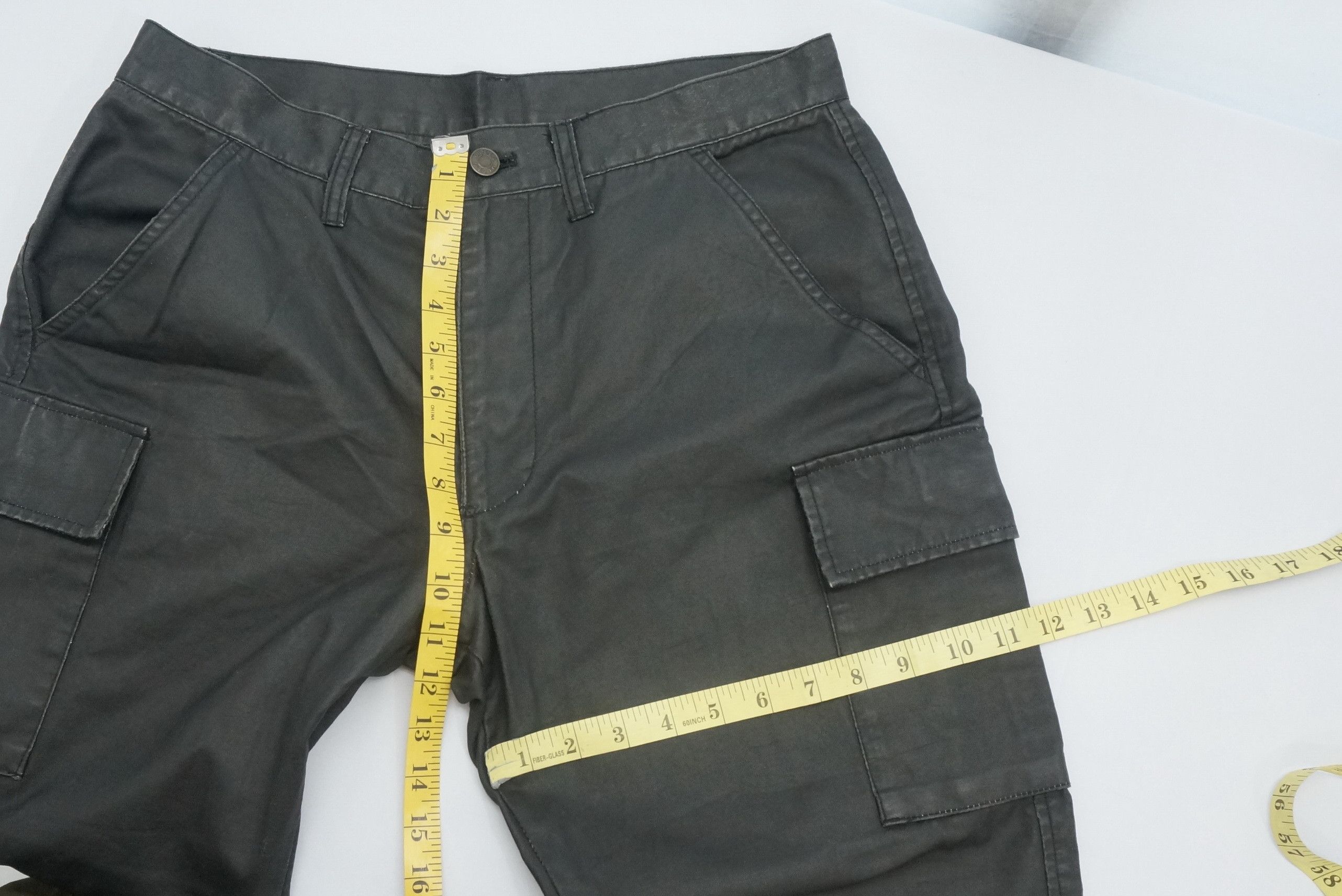 Japanese Brand Vintage OLEEG Japan Faded Waxed Worn Out Cargo Pants Size US 33 - 11 Thumbnail