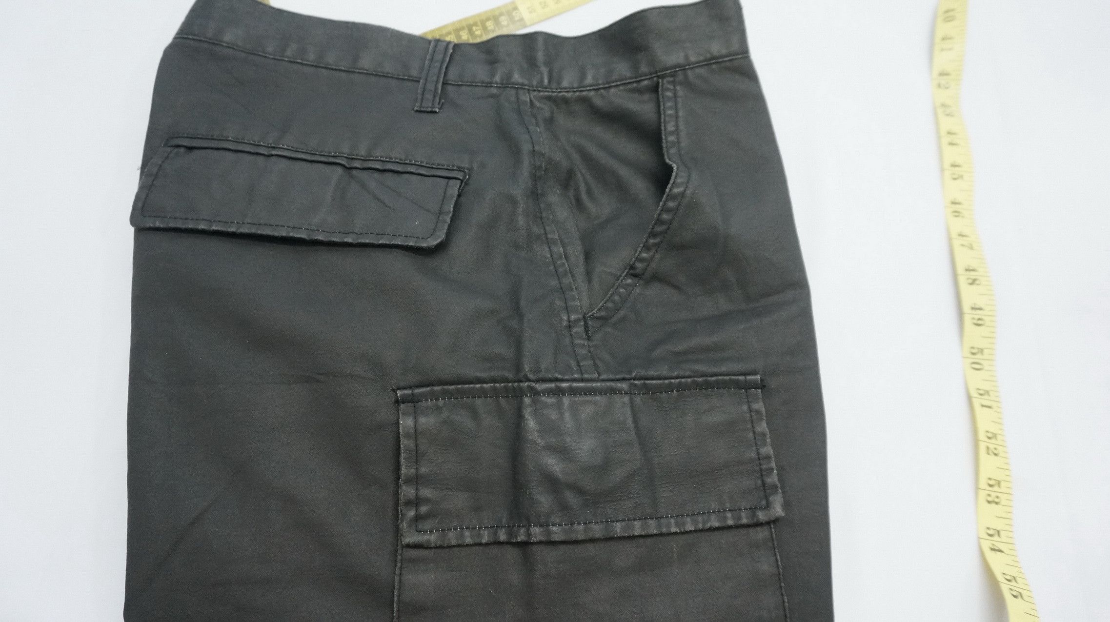 Japanese Brand Vintage OLEEG Japan Faded Waxed Worn Out Cargo Pants Size US 33 - 21 Thumbnail