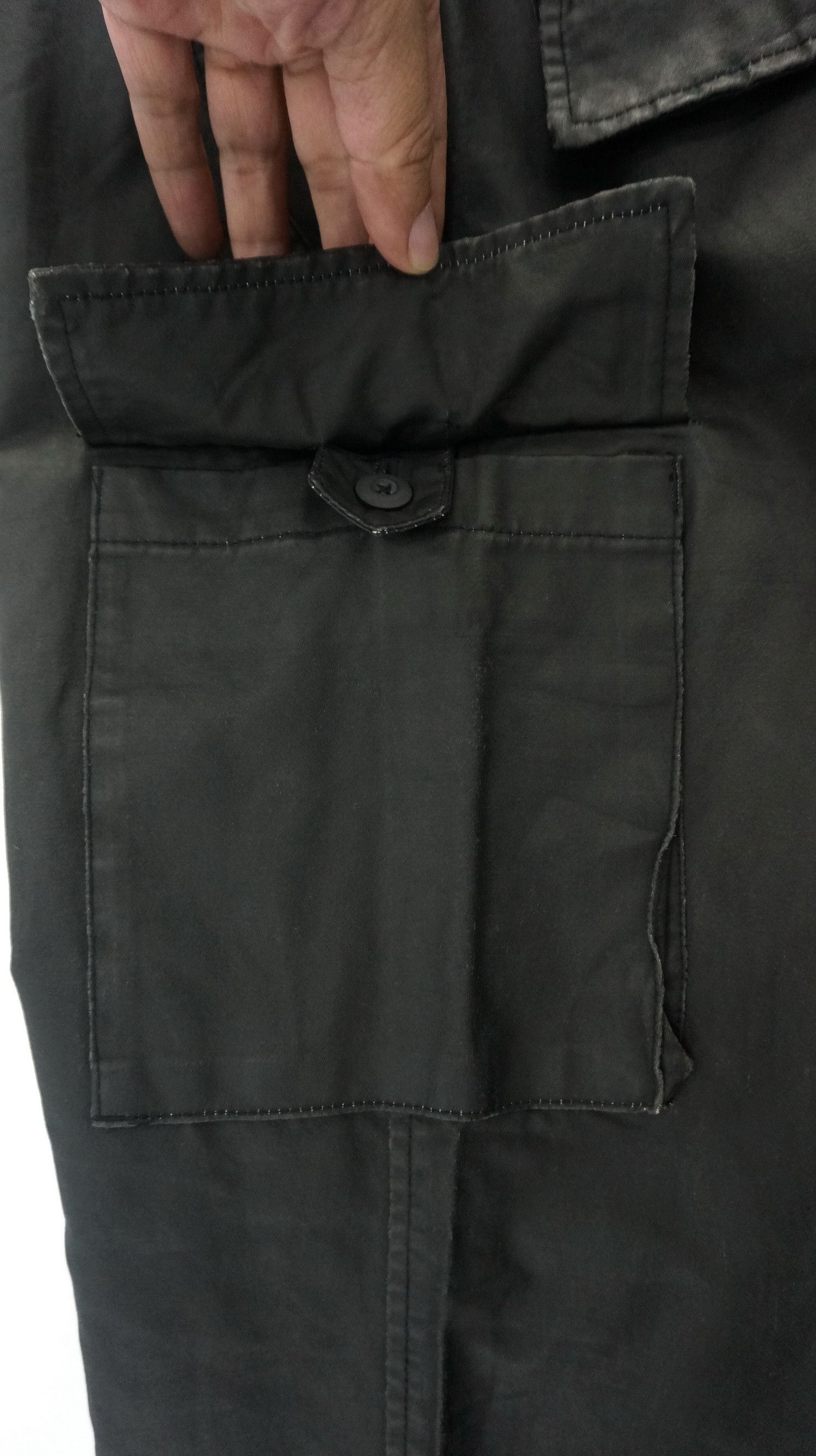 Japanese Brand Vintage OLEEG Japan Faded Waxed Worn Out Cargo Pants Size US 33 - 9 Thumbnail