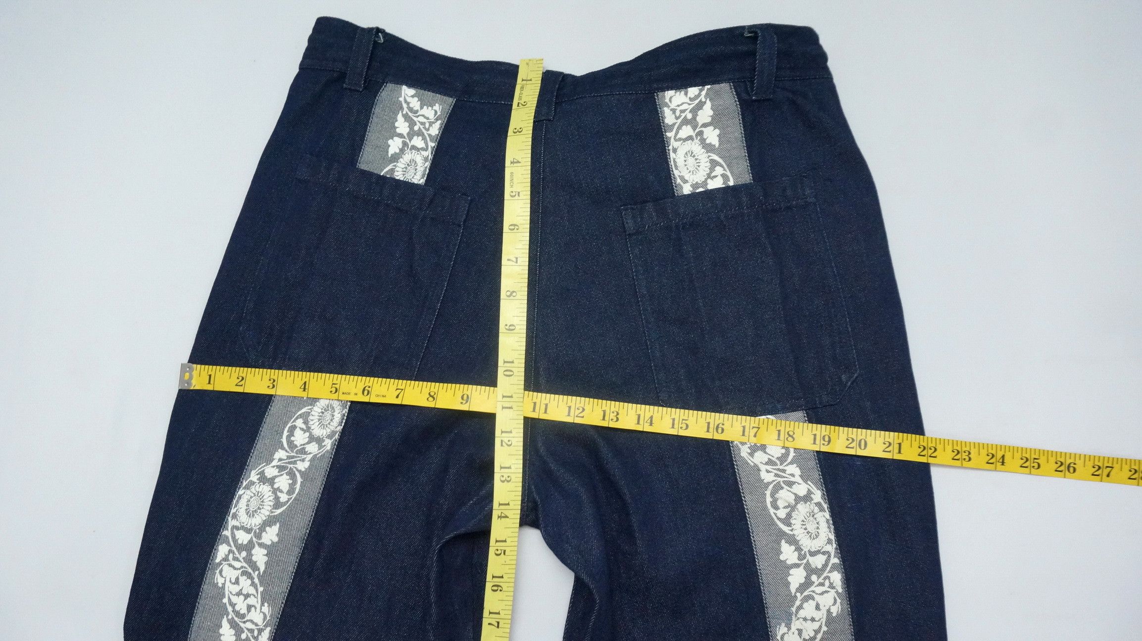 Japanese Brand 🔥Rare Japanese Brand GEMSTONES Art Patch Raw Denim Size US 33 - 14 Thumbnail