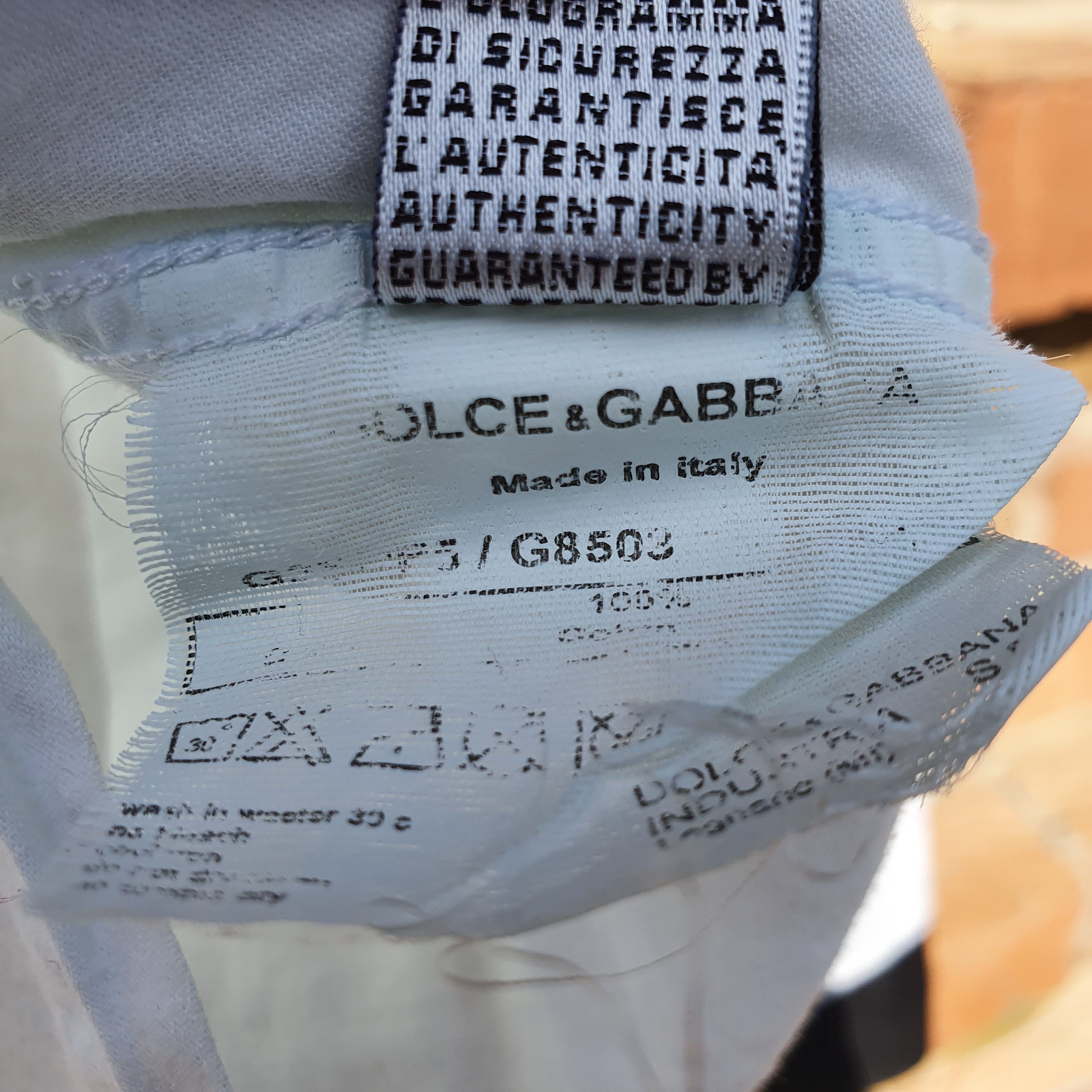 Dolce & Gabbana Dolce & Gabbana Button Shirt White Embroiled Logo Size US M / EU 48-50 / 2 - 8 Thumbnail