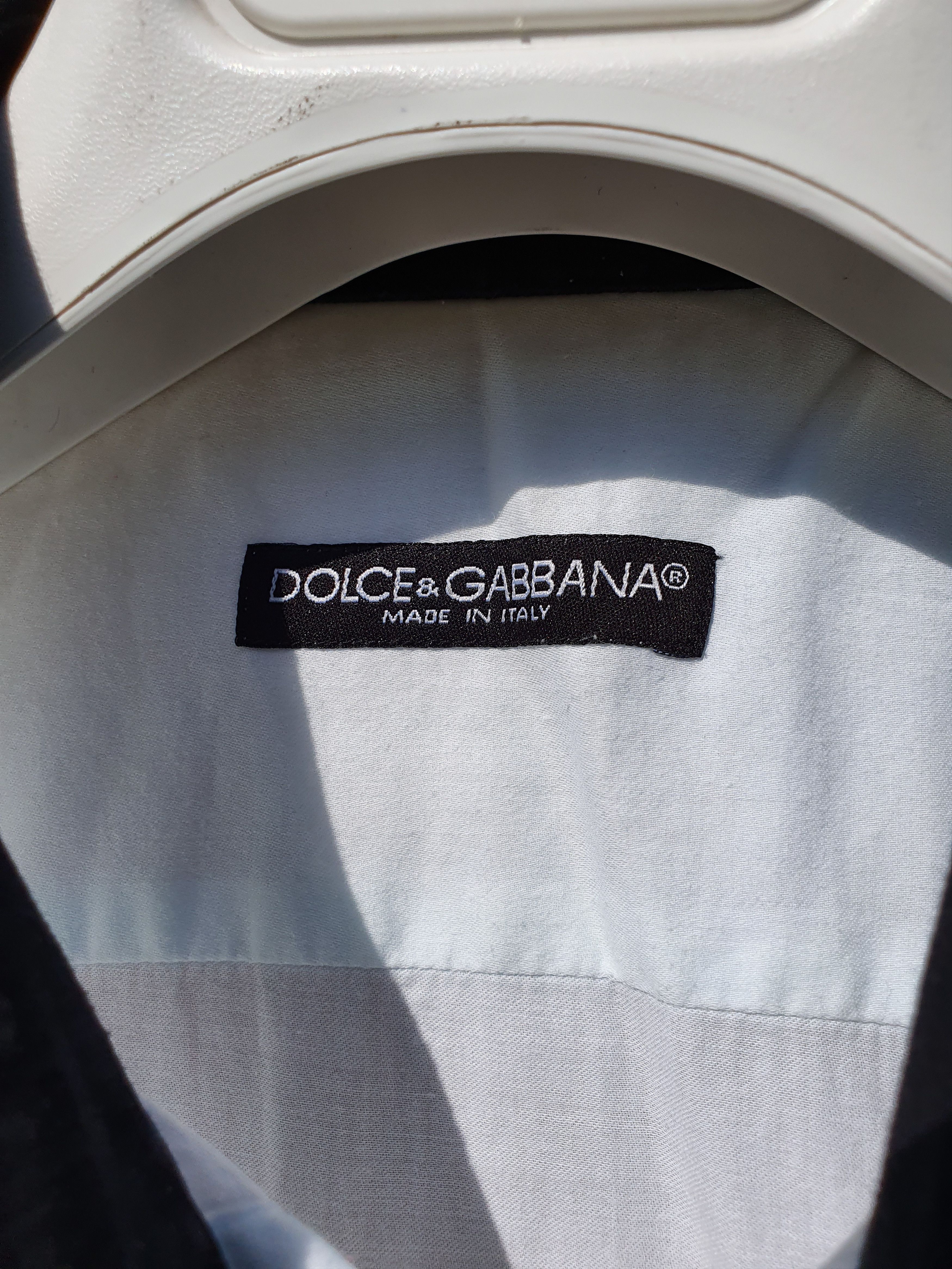 Dolce & Gabbana Dolce & Gabbana Button Shirt White Embroiled Logo Size US M / EU 48-50 / 2 - 5 Thumbnail