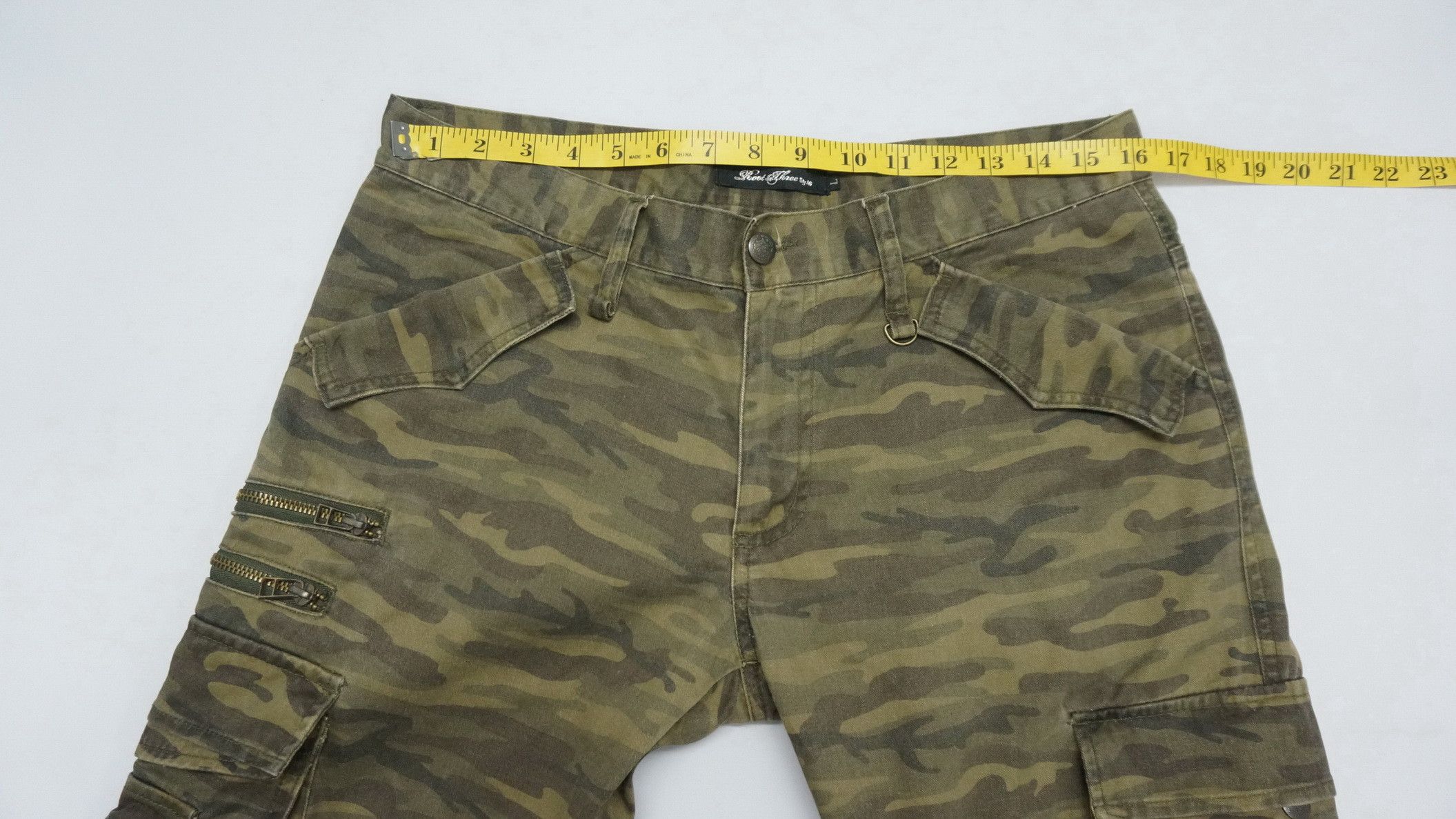 Hysteric Glamour 🔥ROOT THREE🇯🇵 Low Rise Flare Tiger Camo Cargo Pants Size US 32 / EU 48 - 13 Thumbnail
