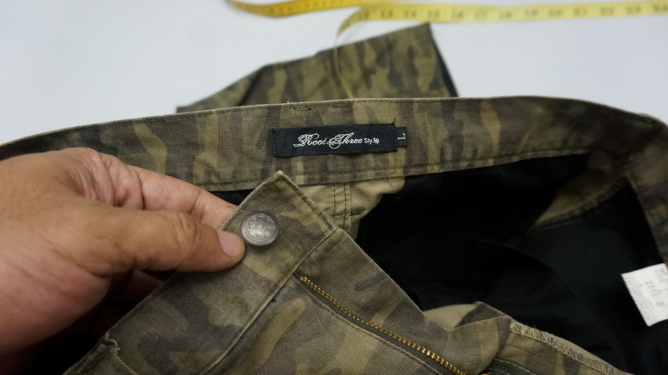 Hysteric Glamour 🔥ROOT THREE🇯🇵 Low Rise Flare Tiger Camo Cargo Pants Size US 32 / EU 48 - 21 Thumbnail