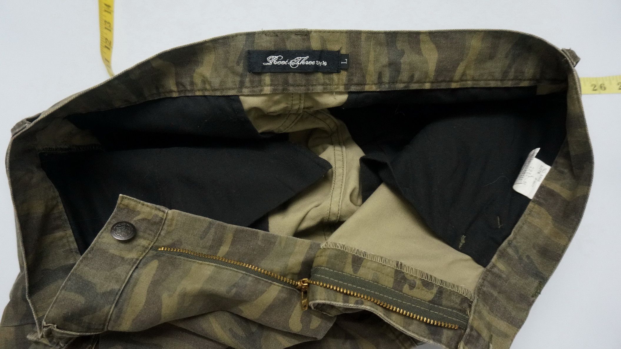 Hysteric Glamour 🔥ROOT THREE🇯🇵 Low Rise Flare Tiger Camo Cargo Pants Size US 32 / EU 48 - 18 Thumbnail
